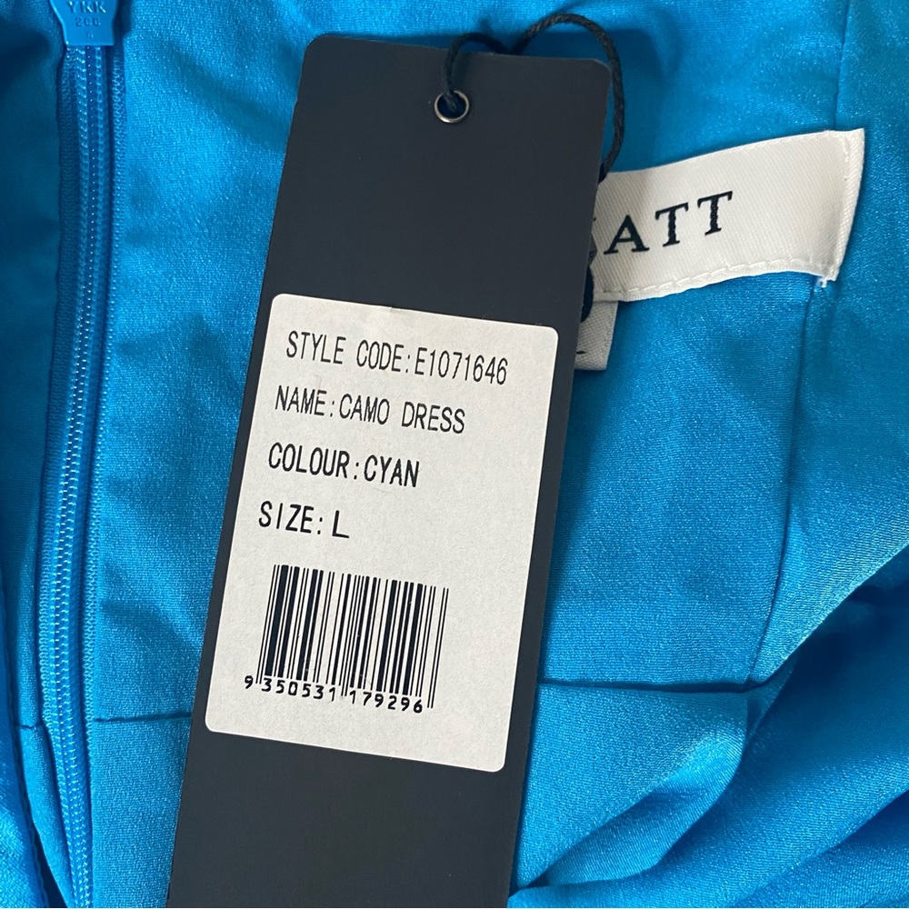 Elliatt Camo Halter Asymmetrical Mini Dress in Cyan Blue - Picture 5 of 9